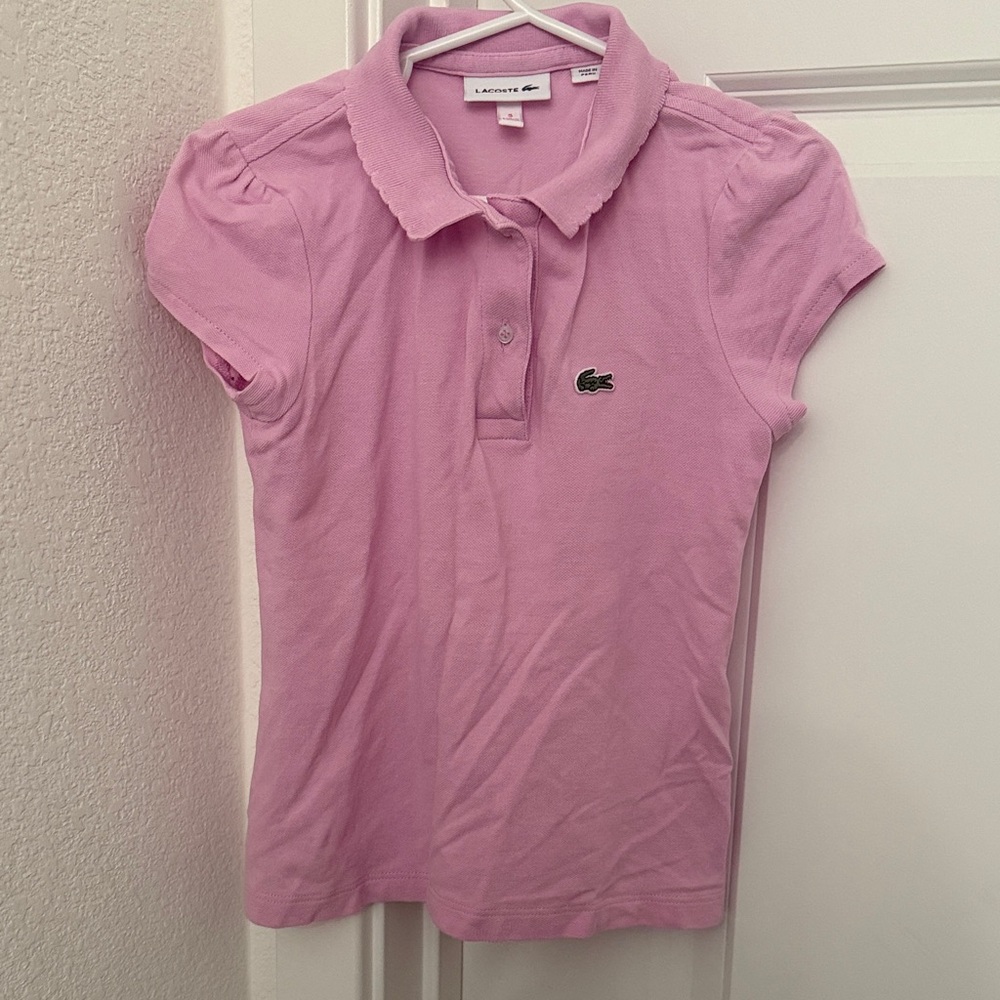 Lacoste Kids Light Pink Polo Shirt